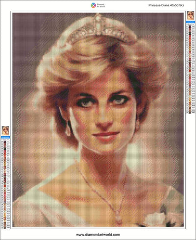 Princess Diana - Diamond Painting Layout