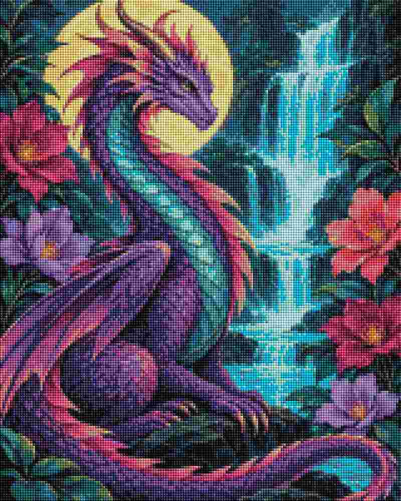 Purple Dragon - Diamond Art