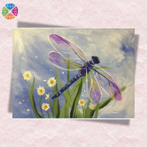 Purple Dragonfly - Diamond Painting