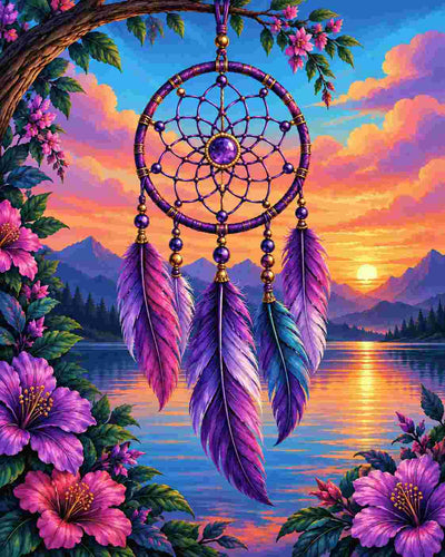 Purple Dreamcatcher - Diamond Painting