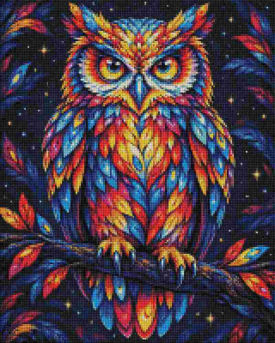 Rainbow Owl - Diamond Art