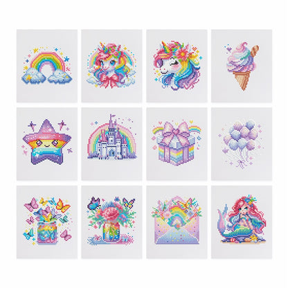 Rainbow Kingdom Mini Diamond Painting - 12 pcs