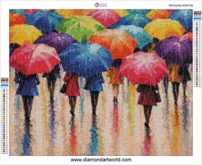 Raining Day - Diamond Painting Layout