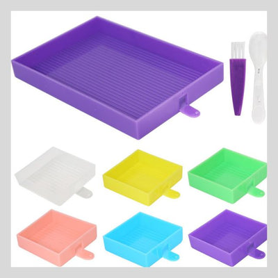 Rectangular Tray Toolset for Diamond Painting - Multicolor Variant A