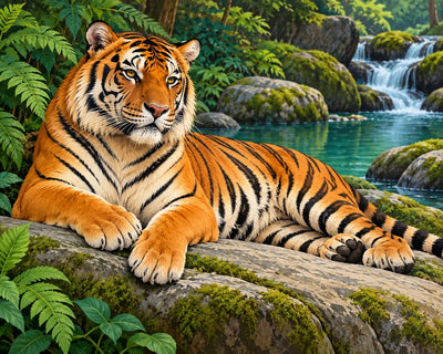Resting Tiger - Diamond Painting