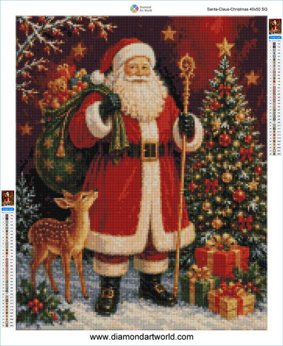 Santa Claus Christmas - Diamond Painting Layout