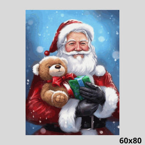 Santa with Teddy Bear 60x80 - Diamond Painting