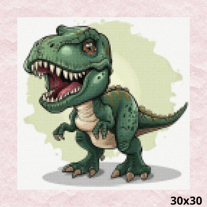 Small T-Rex 30x30 - Diamond Painting for Kids