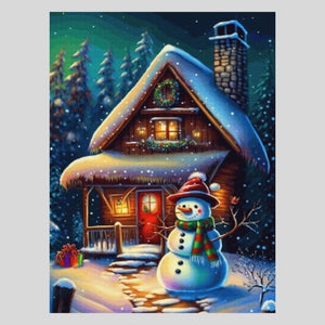 Snow Cottage Christmas Diamond Painting
