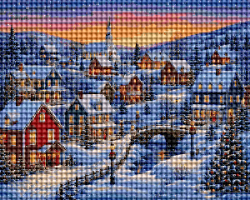 Snowy Christmas Village - Diamond Art