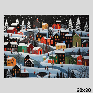 Snowy Christmas Village 60x80 Diamond Art World