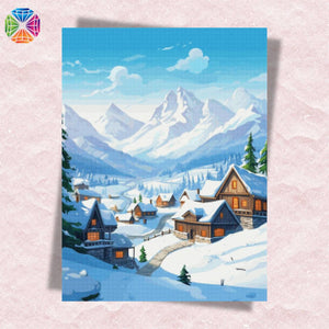 Snowy Village - Diamond Painting