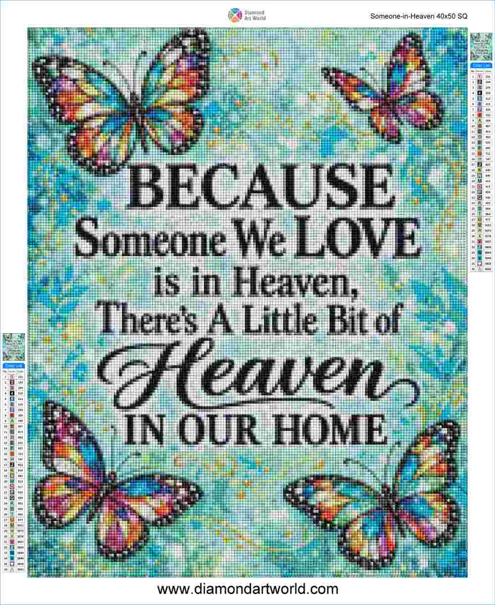 Someone in Heaven - Diamond Painting Layout