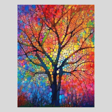Load image into Gallery viewer, Stained Glass Tree Diamond Painting
