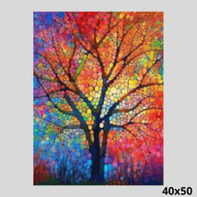 Load image into Gallery viewer, Stained Glass Tree 40x50 Diamond Painting
