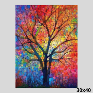 Stained Glass Tree 30x40 Diamond Painting