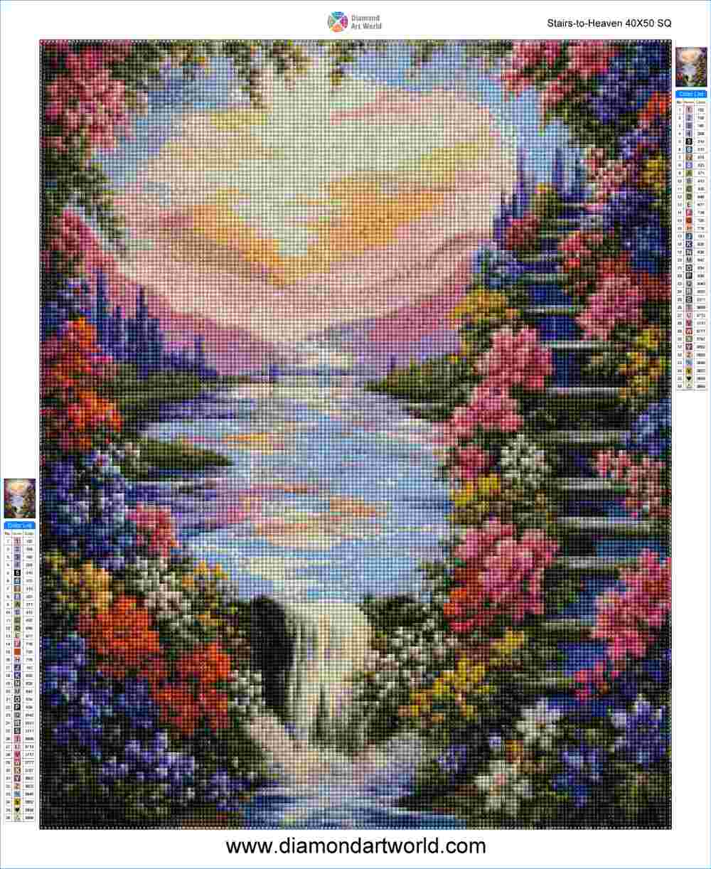 Stairs to Heaven - Diamond Painting Layout