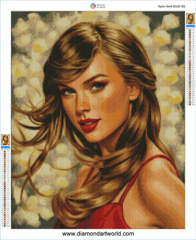 Taylor Swift - Diamond Painting Layout