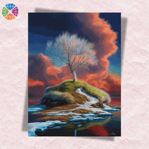 Tree of Life Red Cloud - Diamond Painting