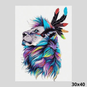 Tribal Lion 30x40 - Diamond Painting