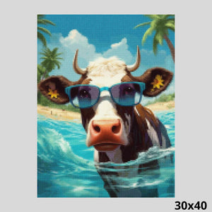 Tropical Cow Holiday 30x40 - Diamond Art World