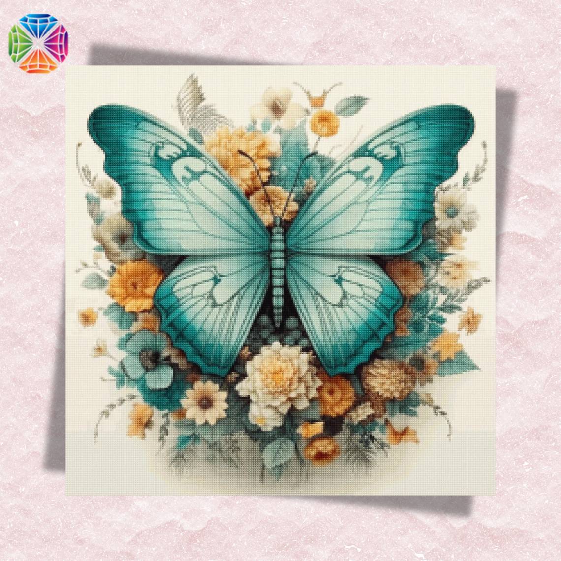 Turquoise Butterfly - Diamond Painting