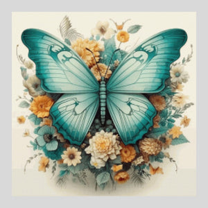 Turquoise Butterfly - Diamond Art World