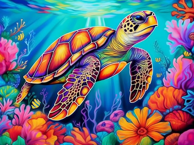 Turtle Fantasy - Diamond Painting