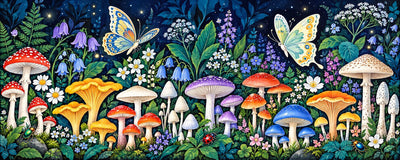 Twilight Mushrooms - Diamond Painting