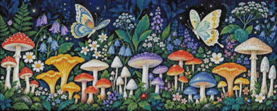 Twilight Mushrooms - Diamond Art