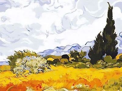 Van Gogh Wheat Field with Cypresses - Diamond Painting