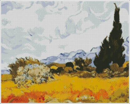 Van Gogh Wheat Field with Cypresses - Diamond art