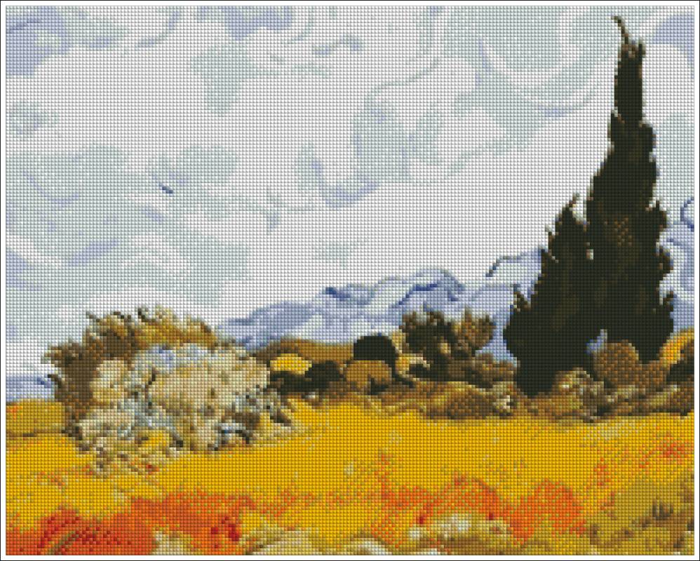 Van Gogh Wheat Field with Cypresses - Diamond art