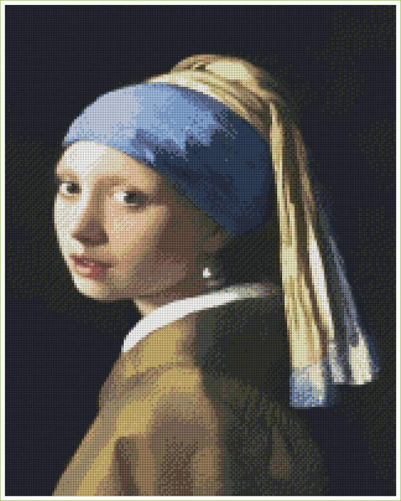 Vermeer Girl with a Pearl - Diamond art