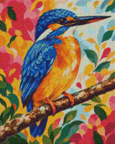 Vibrant Kingfisher - Diamond Art