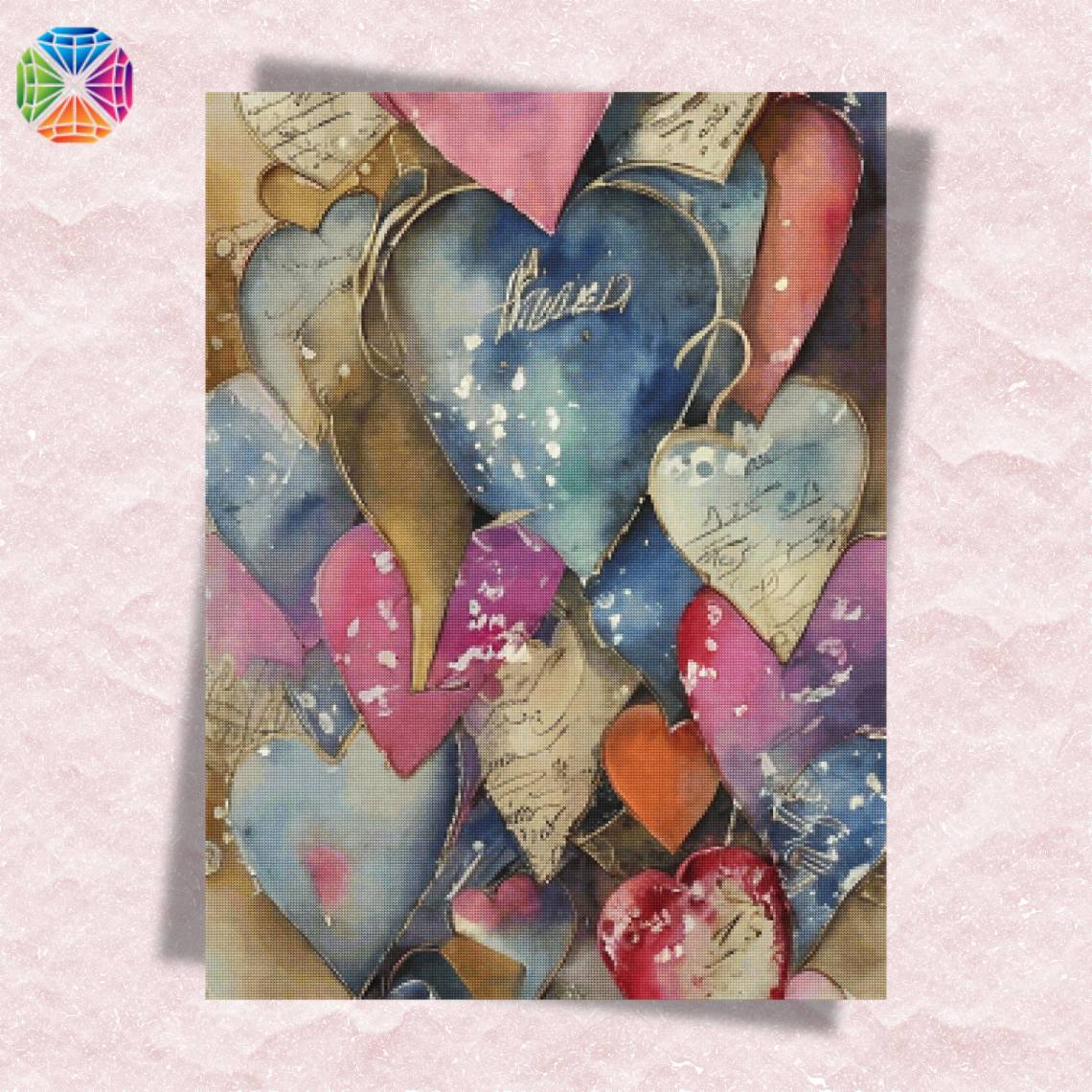 Vintage Love Letter Heart - Diamond painting