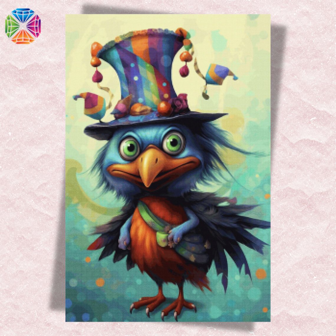 Whimsical Feathered Jester - Diamond Art