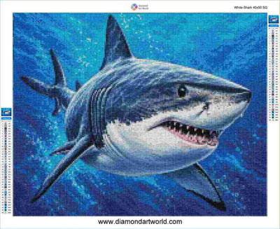 White Shark - Diamond Painting Layout