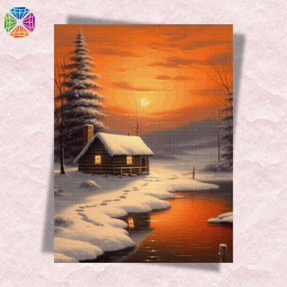 Winter Sunset - Diamond Painting