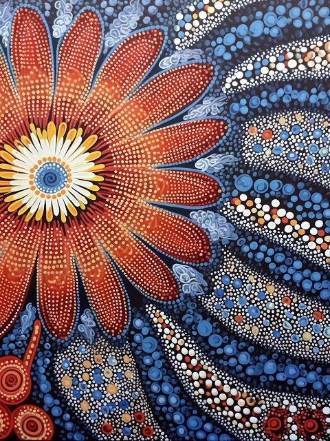 Aboriginal Art Flower – Diamond Painting