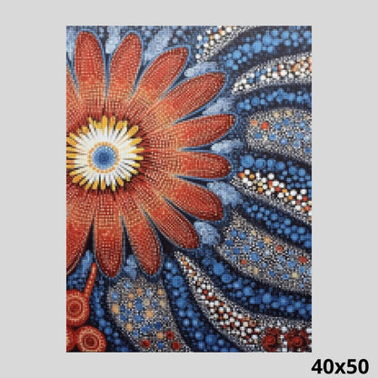 Aboriginal Art Flower 40x50 - Diamond Painting