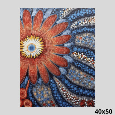 Aboriginal Art Flower 40x50 - Diamond Painting