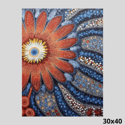 Aboriginal Art Flower 30x40 - Diamond Painting