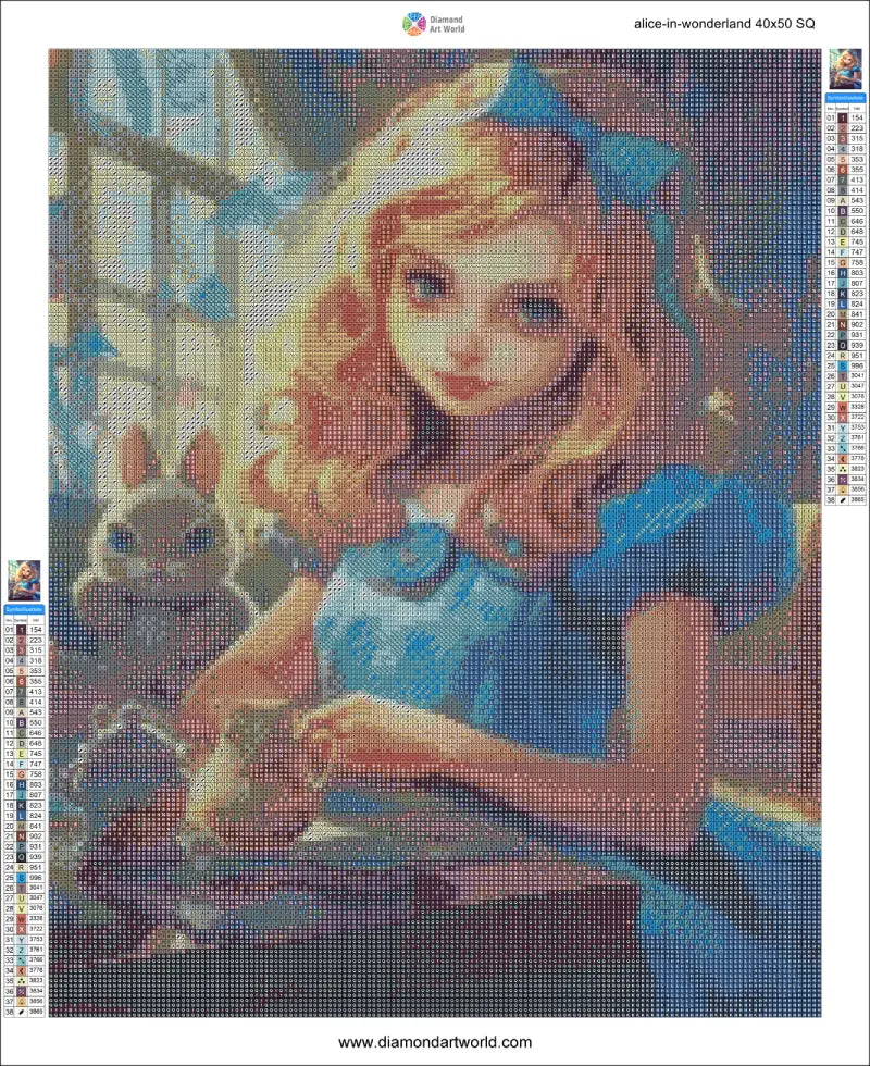Alice in Wonderland canvas - Diamond art world