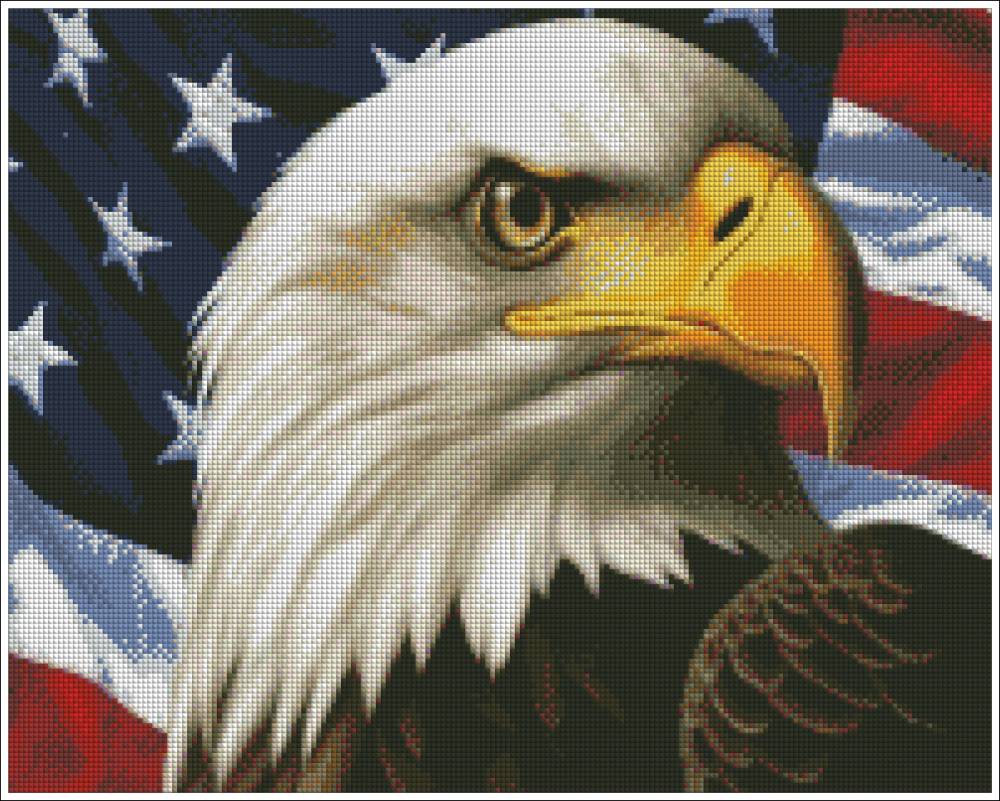 American Flag Eagle - Diamond Art