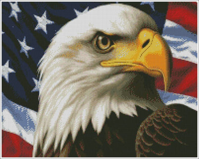 American Flag Eagle - Diamond Art