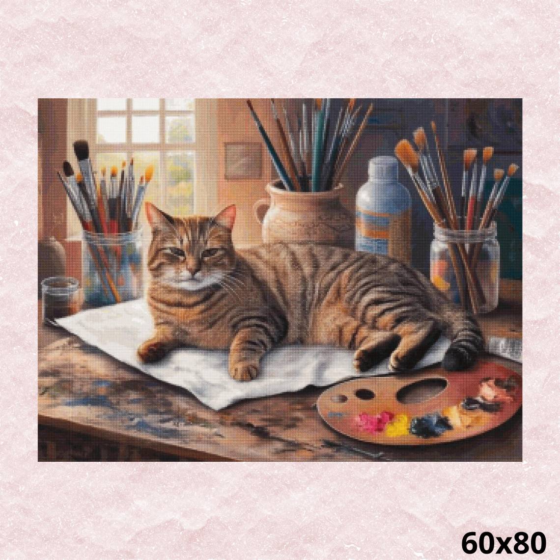 Art Cat 60x80 - Diamond Painting