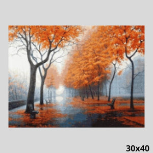 Autumn in Alley 30x40 - Diamond Painting