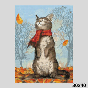 Autumn Kitty 30x40 - Diamond Art World