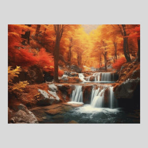 Autumn Waterfalls - Diamond Painting